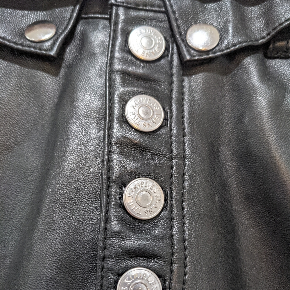 The Kooples 100% Lambskin Leather Mini Skirt - Picture 10 of 12